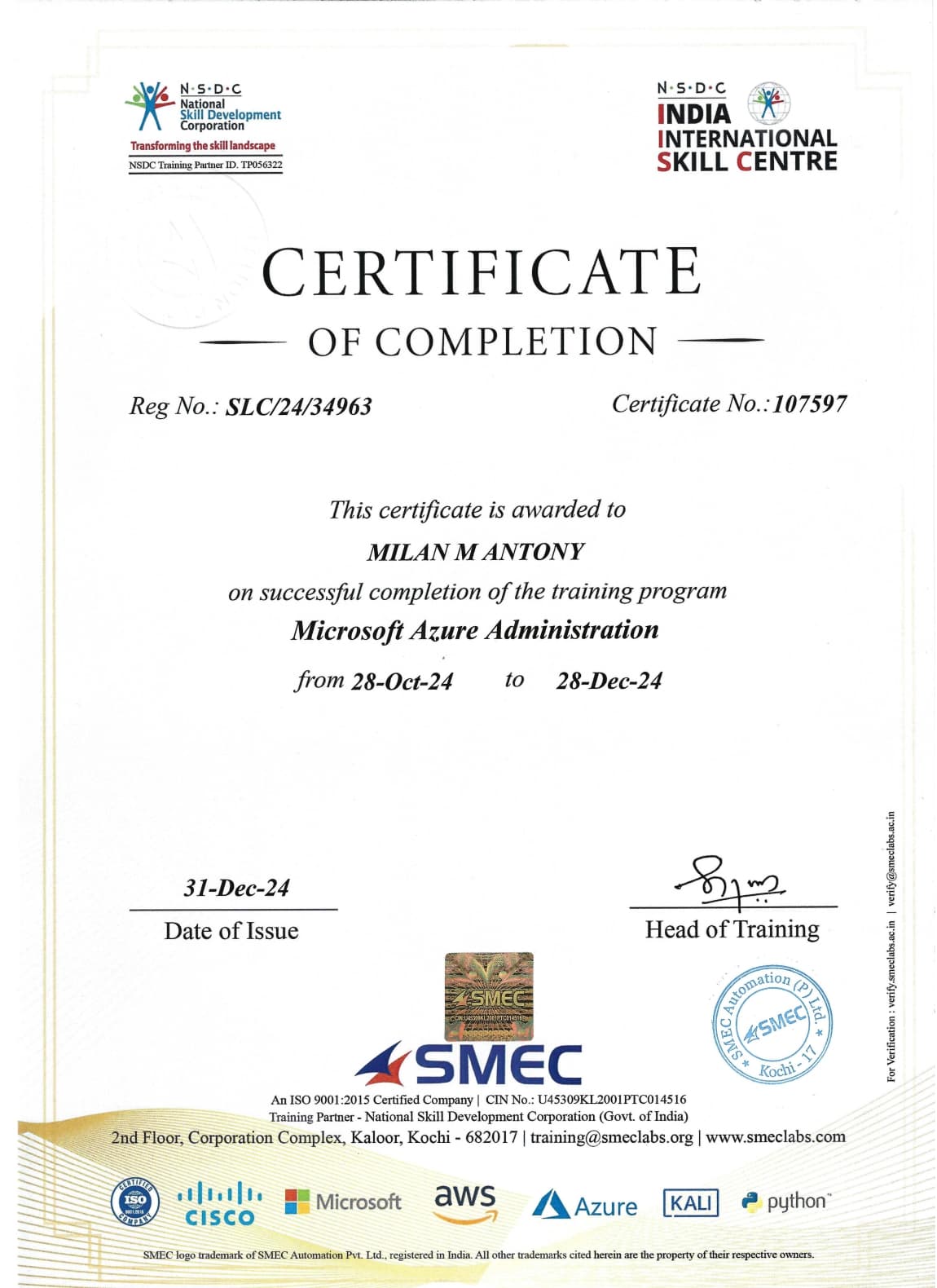 Microsoft Azure Administration